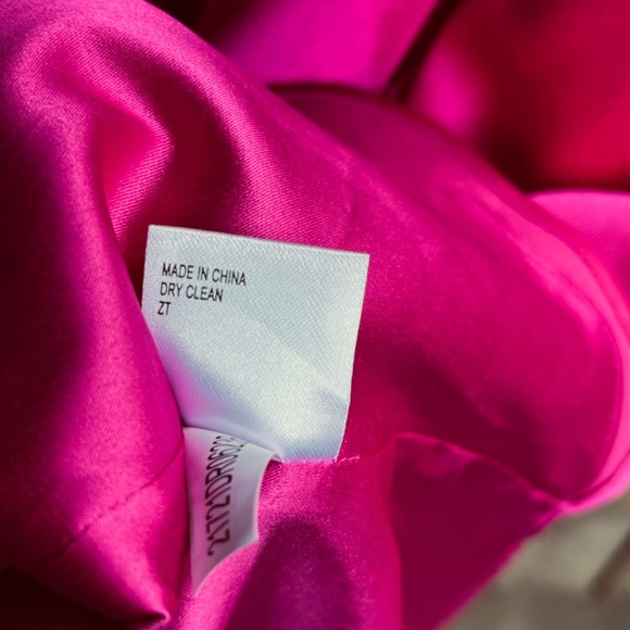 Alex Marie Hazel Halter Neck Sleeveless Draped Asymmetrical Hem Satin Dress 6P - Picture 12 of 17